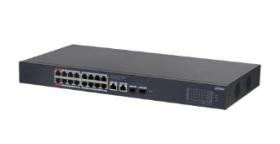 SWITCH 16 PORTS POE 1 Gbps CLOUD MANAGEABLE + 2 SFP 240 W DAHUA