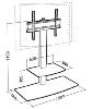 COLONNE ORIENTABLE AVEC ETAGERE POUR TV 30" à 55" STUDIO 1000  ERARD