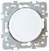 BOUTON POUSSOIR 10A  A FERMETURE (CONTACT NO) BLANC SQUARE EUROHM