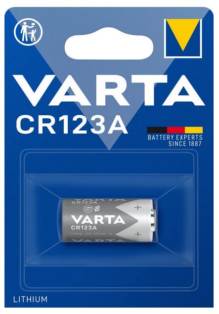 BLISTER 1 PILE BOUTON LITHIUM 3V CR123A VARTA