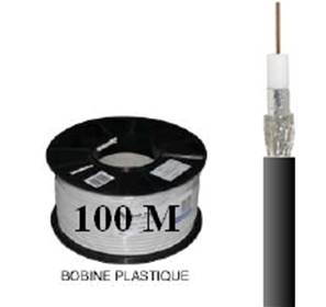 CABLE COAXIAL Ø 6,7 mm,17 PATC, classe A,  NOIR  WISI