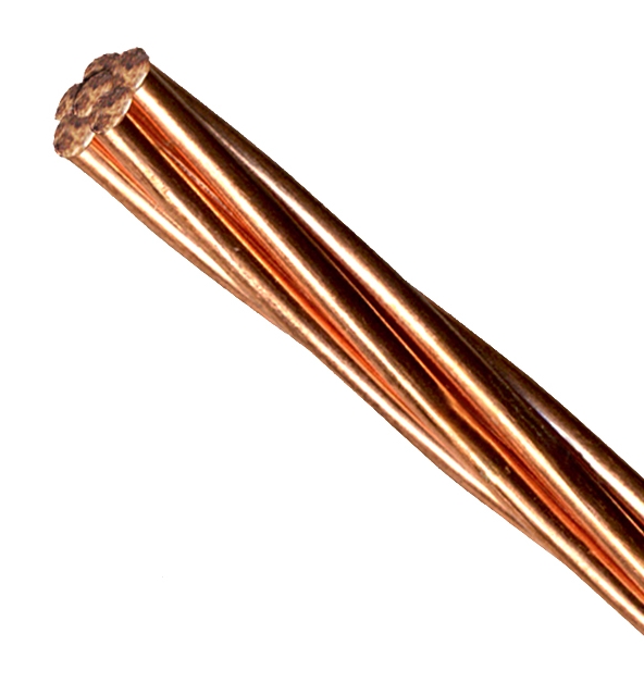 CABLE DE TERRE CUIVRE NU 25 mm²,  Ø 5,9 mm, TOURET DE 50 M MIGUELEZ