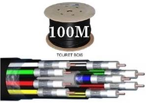 CABLE COAXIAL Ø 6.8 mm 9 en 1 - 17 PATC classe A - 3 GHz NOIR ELBAC