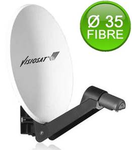 PARABOLE Ø 40 CM FIBRE BLANCHE + LNB  CAHORS