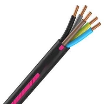 CABLE U 1000 R2V 5G Ø 1,5 mm² (bobine de 100 Mètres - prix au M) RCT