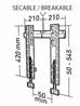 SUPPORT MURAL FIXE pour LCD 30" - 90" APPLIK, DEPORT 25 mm ERARD