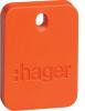 BADGE ORANGE DE GESTION DES ACCES POUR CLAVIER SEPIO HAGER